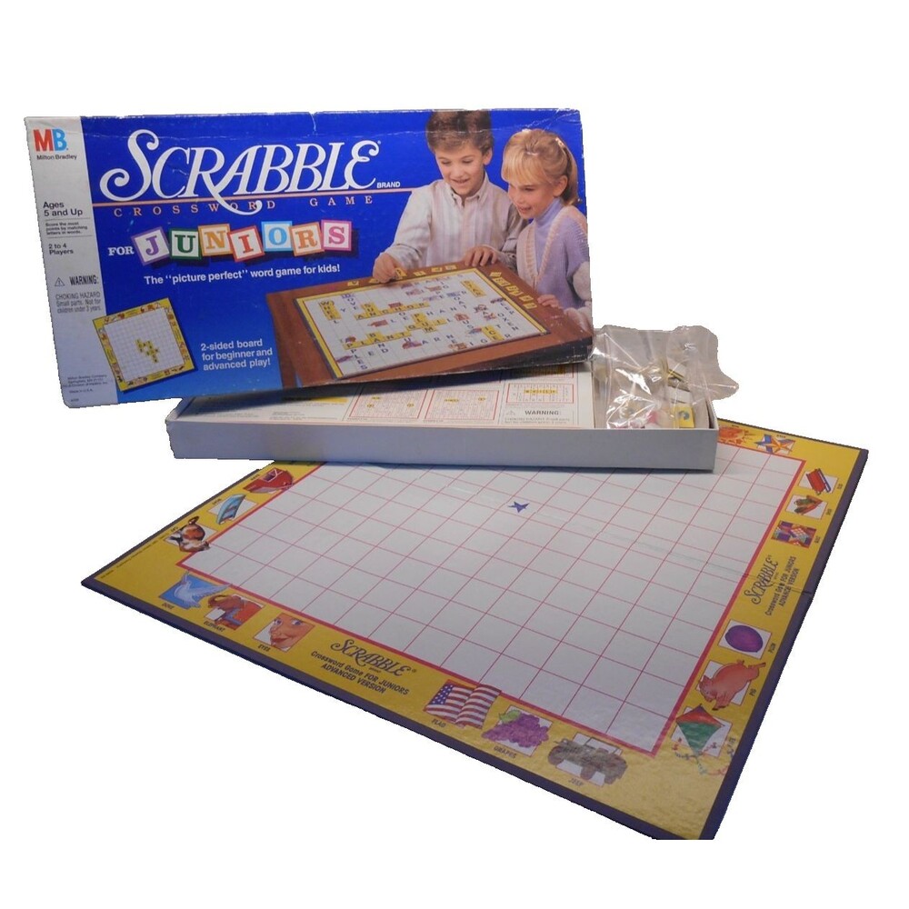 Scrabble For Juniors Crossword Board Game 1989 Scrabble Jr Complete
